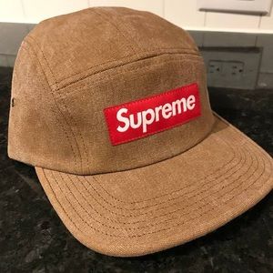 Fw15 Supreme Washed Canvas Camp Cap